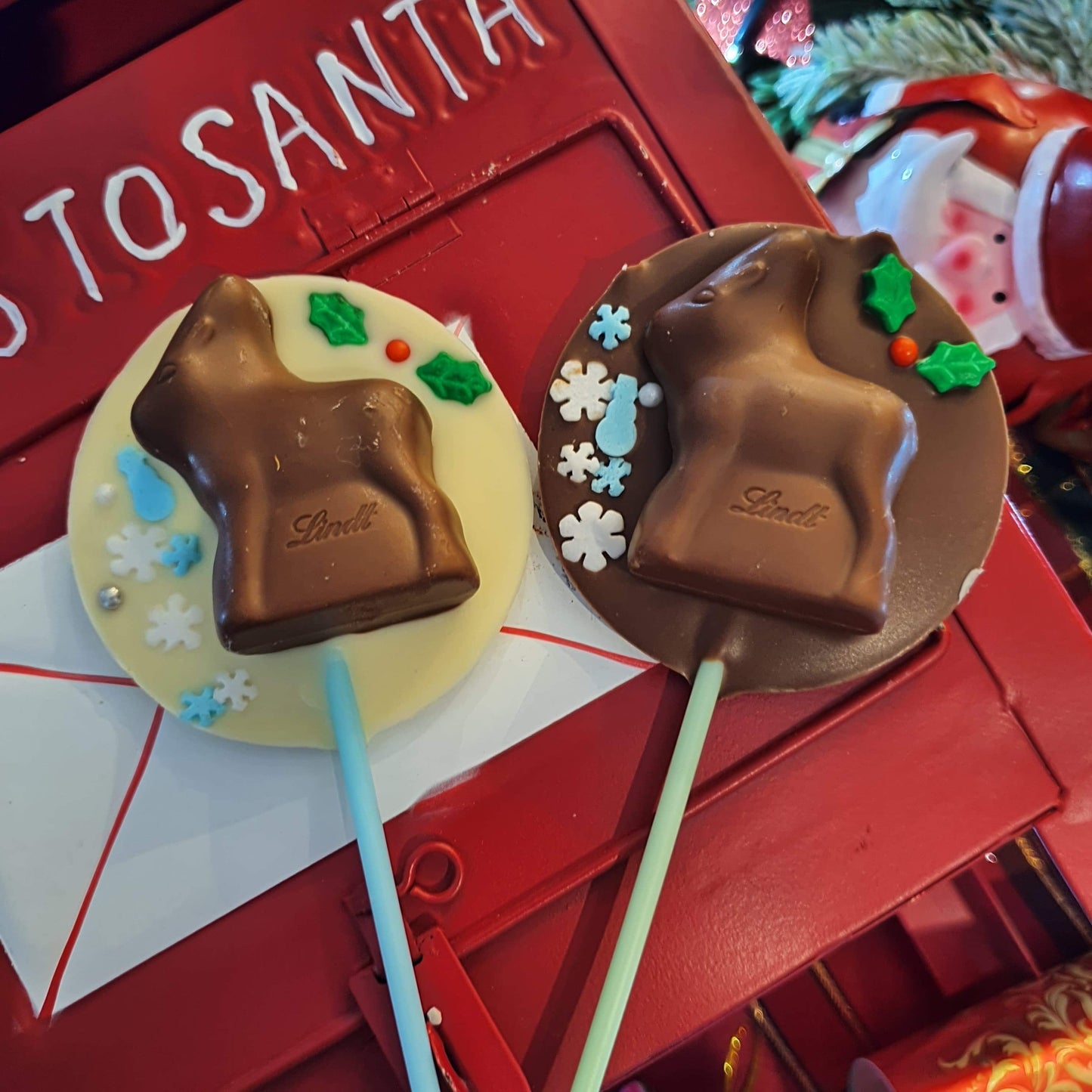 Christmas Milk Chocolate Lindt Reindeer Lollipop